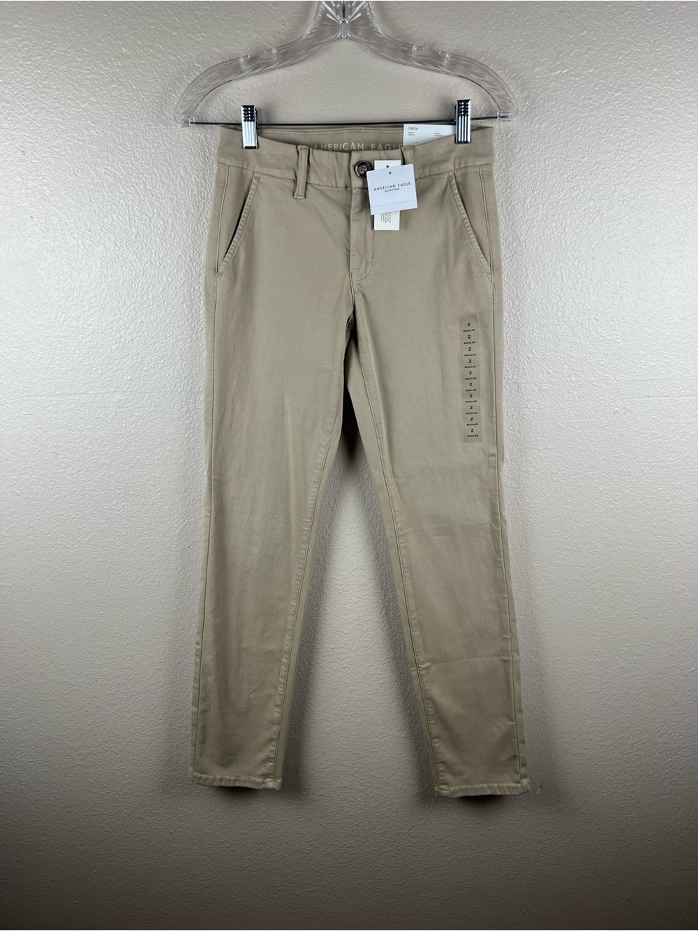 American Eagle NWT Khaki Skinny Stretch Pants Size 2